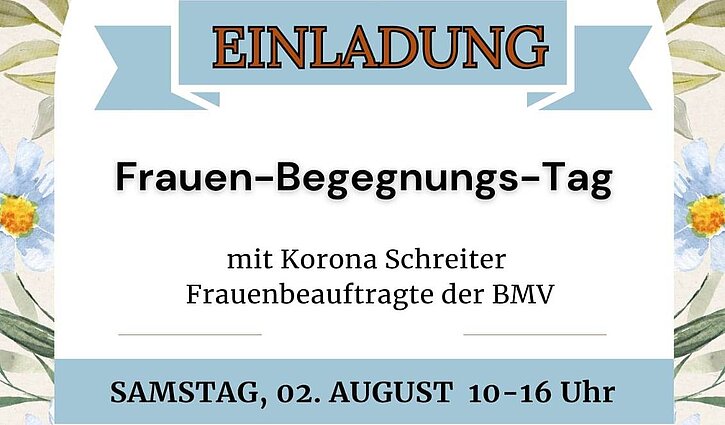 Schriftzug Einladung in hellblau
