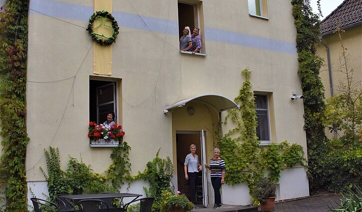 Zu sehen ist das Gebäude des Übernachtungshauses für wohnungslose Frauen in Leipzig