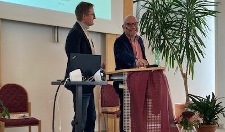 Auf dem Bild zu sehen sind Jürgen Hildbrandt und Petko Bonev