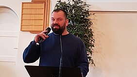 Das Bild zeigt Maik Löwen zum Begegnungstag in Leipzig