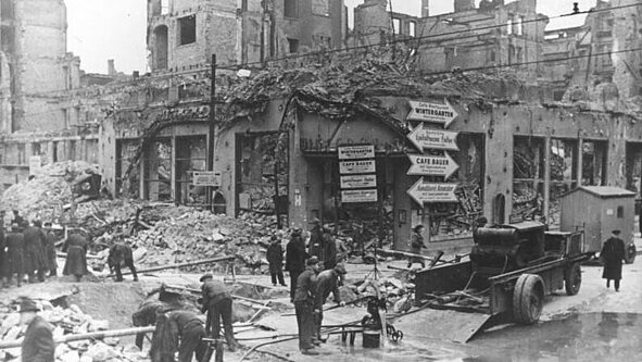 zertrümmerte Stadt