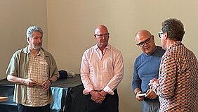 Das Bild zeigt die Referenten v.l.n.r.: Gersom Rösler, Lutz Strenger. Petko Bonev und Volkmar Proschwitz